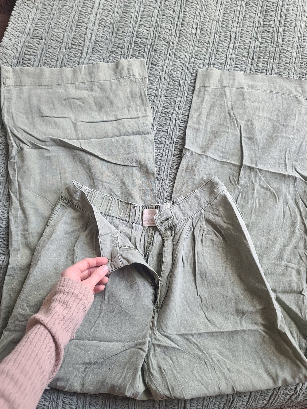 Brixton Wide-Leg Linen Blend Pants